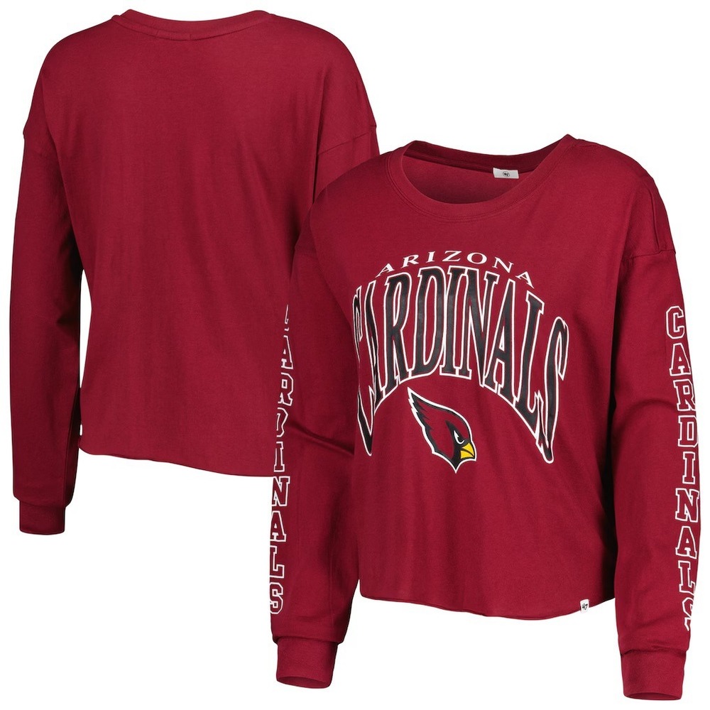 47 Brand‎ Arizona Cardinals Skyler Parkway Long Sleeve T-Shirt Red Womens Large